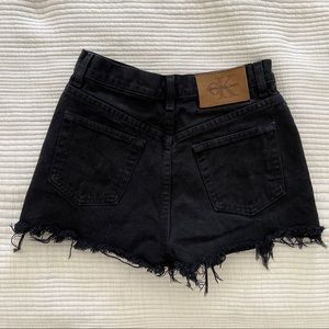Vintage Black High Waisted Calvin Klein Jean Shorts